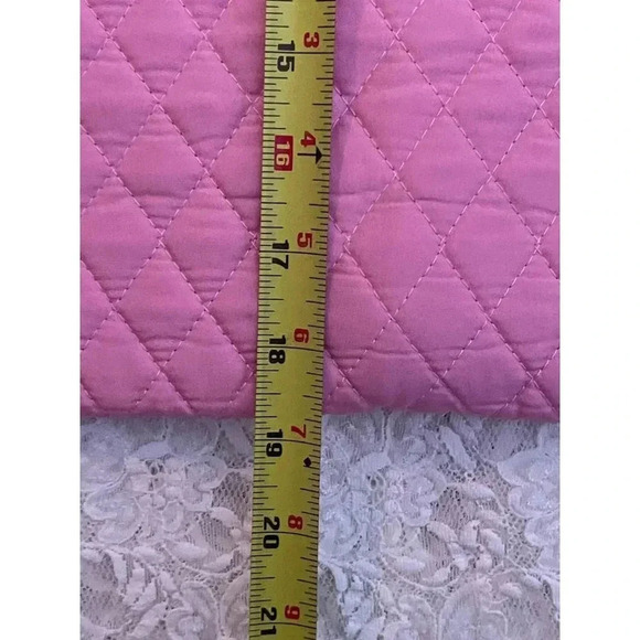 Belvah Beauty Quality Quilted Satiny Travel Garment Bag Isabel Embroidered Pink - Picture 9 of 16